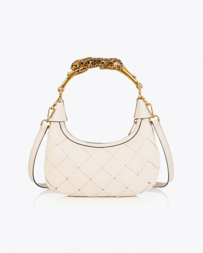 HALF-MOON BRAIDED BAG WITH...