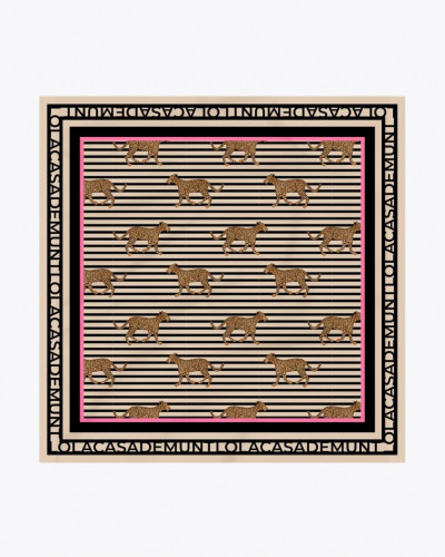 SATIN SCARF WITH STRIPED...