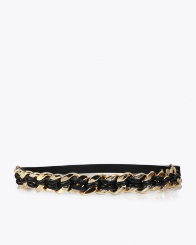 CHAIN BELT WITH FAUX...