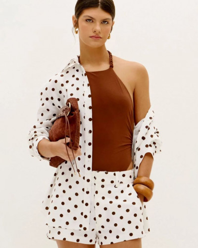 OVERSIZED LINEN SHIRT WITH...