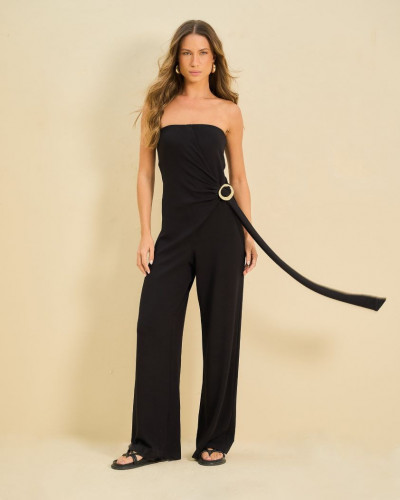 BLACK JUMPSUIT STRAPLESS