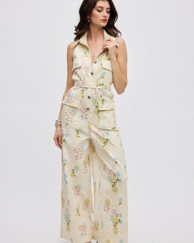 BUTTER BLOSSOM JEAN JUMPSUIT