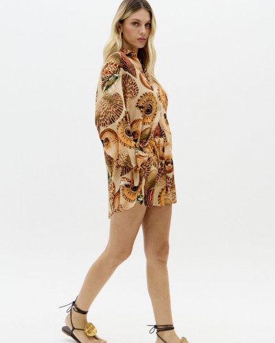 SHORTS WITH SEASHELL PRINT