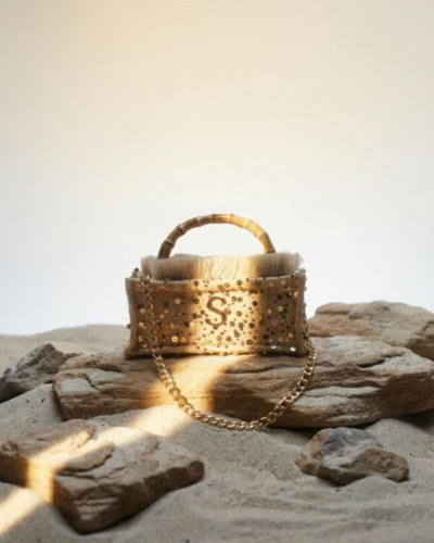 ZOUZOU MINI BAMBOO BAG BEIGE