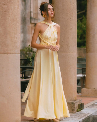 MALDIVES MAXI YELLOW DRESS