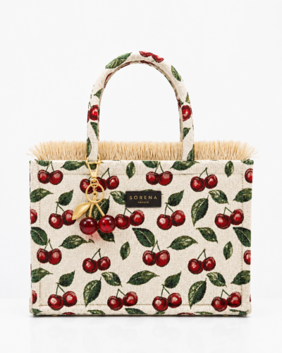 CHERRY MEDIUM TOTE BAG WITH...