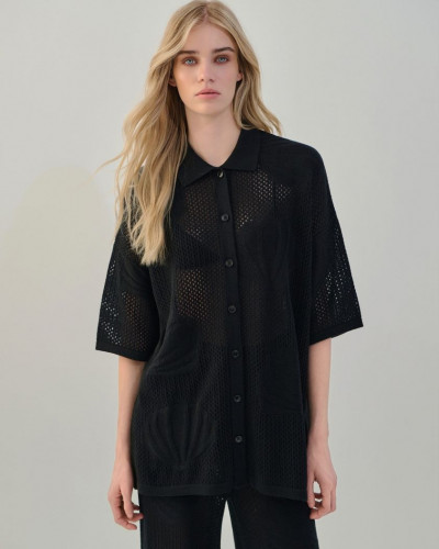 CARDIGAN SHELL BLACK
