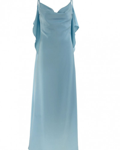 CHARM SATIN DRESS BLUE