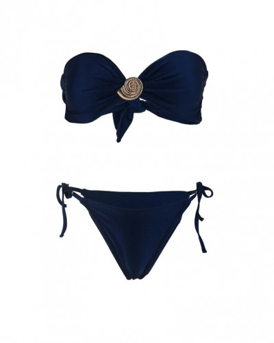 CORAL BIKINI BLUE STRAPLESS