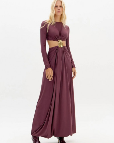 LONG DRESS CUT OUTS GOLD...