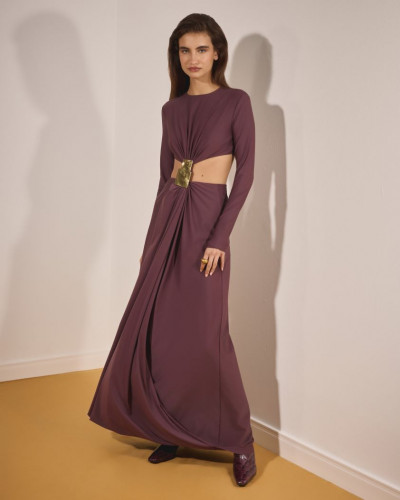 LONG DRESS CUT OUTS GOLD...