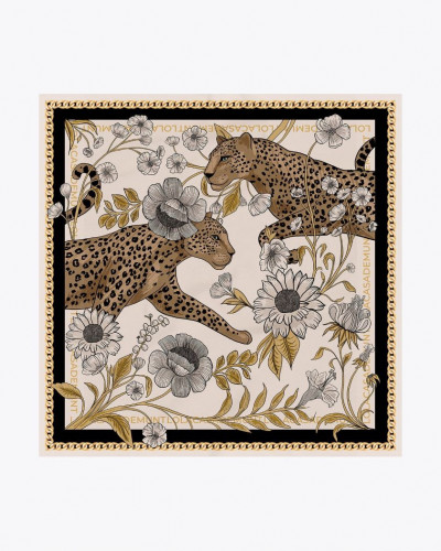 TIGERS AND FLOWERS SCARF...