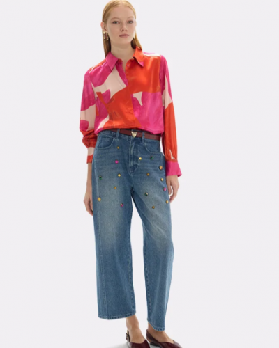 STRAIGHT DENIM WITH...