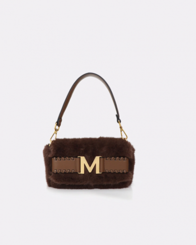 HAIR SHOULDER BAG WITH FLAP
