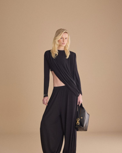BLACK LONG SLEEVE BLOUSE...